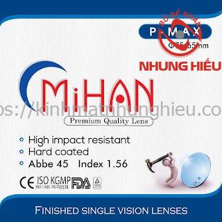 Mihan 1.56 P-max HMC, UV400, Chống Vỡ
