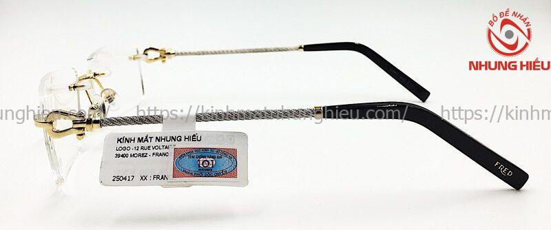 gọng kính cận mạ vàng