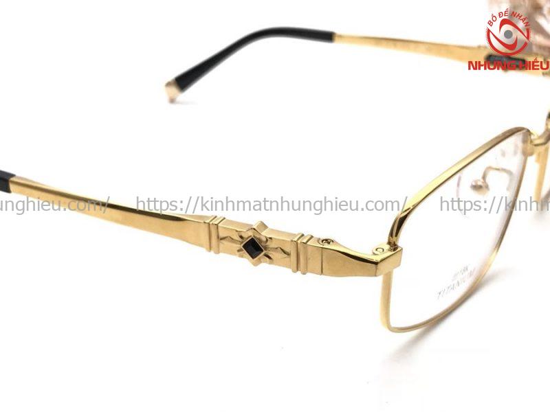 gọng kính cận mạ vàng