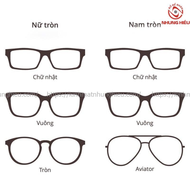 mẫu kính cận nam mặt tròn
