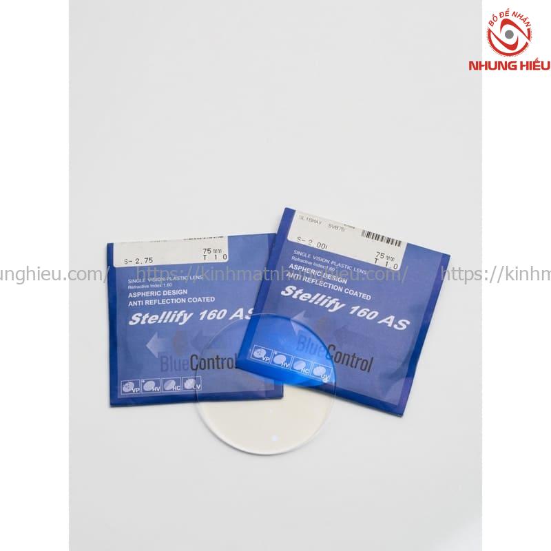 tròng kính hoya stellify 1.55 blue control