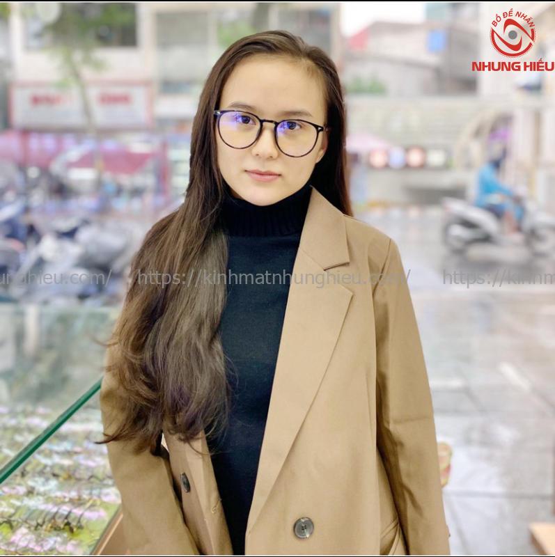 Combo Gọng Tròn Nhựa Dẻo & Mihan Blue Cut