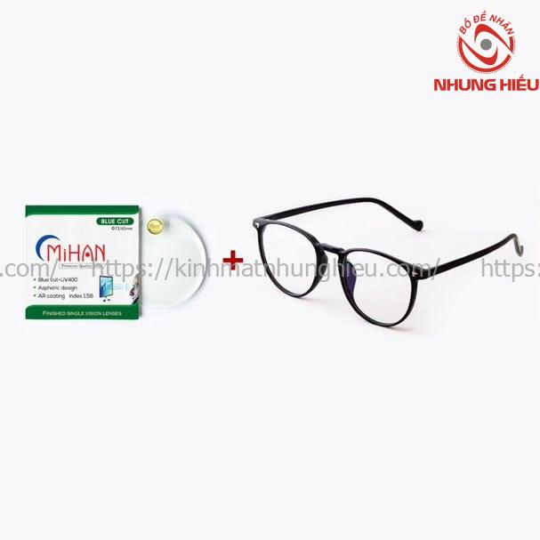 Combo Gọng Tròn Nhựa Dẻo & Mihan Blue Cut Combo Gọng Tròn Nhựa Dẻo & Mihan Blue Cut