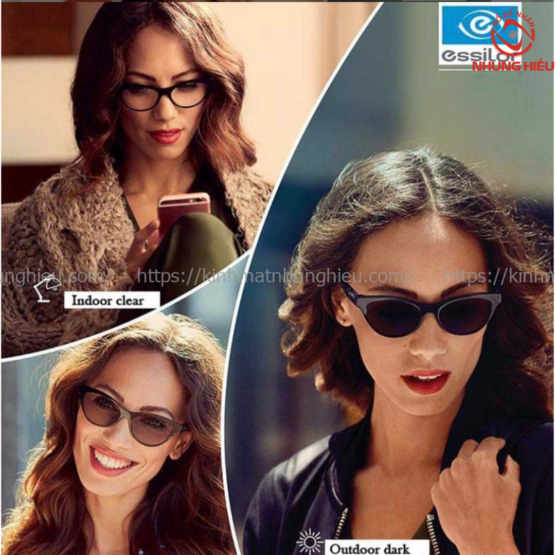 Tròng Essilor Transition Classic 1.60AS Đổi Màu, Lọc Ánh Sáng Xanh