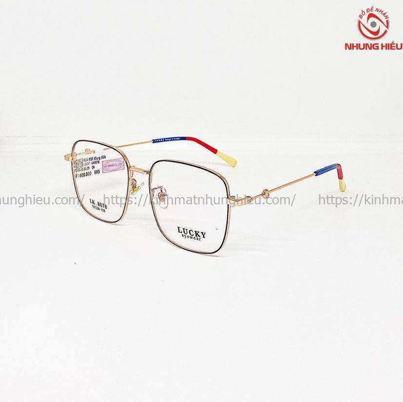 mắt kính gọng vuông kim loại