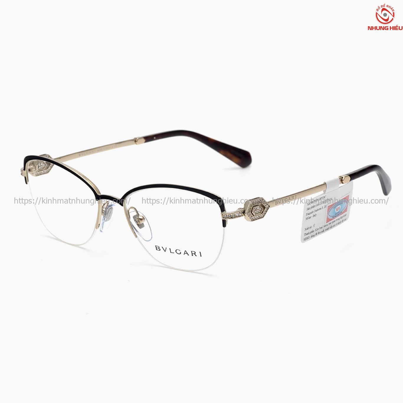gọng kính cận nữ bvlgari