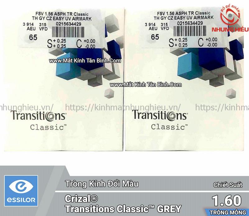Phân biệt tròng Essilor Transition Classic 1.60AS chính hãng