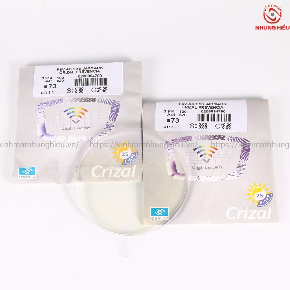 Tròng Essilor Crizal Prevencia 1.59AS Lọc Ánh Sáng Xanh, Chống Vỡ 1 Tròng Essilor Crizal Prevencia 1.59AS