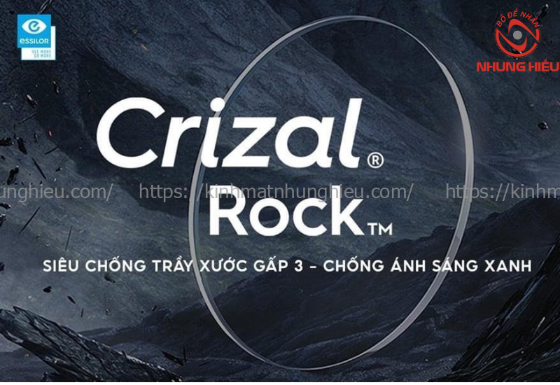 Tròng kính Essilor Crizal Rock 1.60 Blue