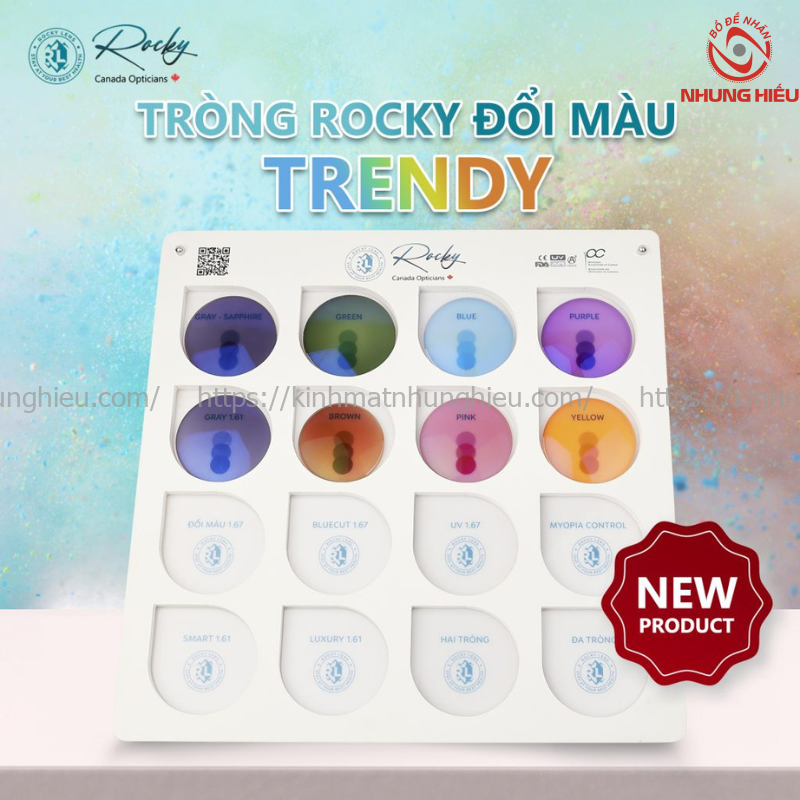 ROCKY 1.56 Tròng Kính Đổi Màu Chống Ánh Sáng Xanh