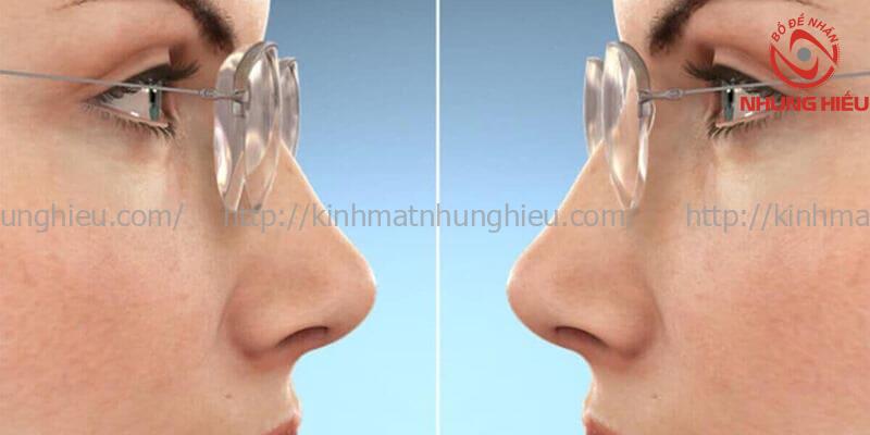 gọng kính cho người cận nặng
