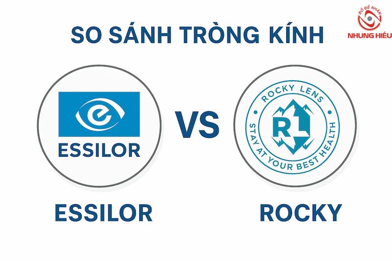 So sánh tròng kính Essilor và Rocky