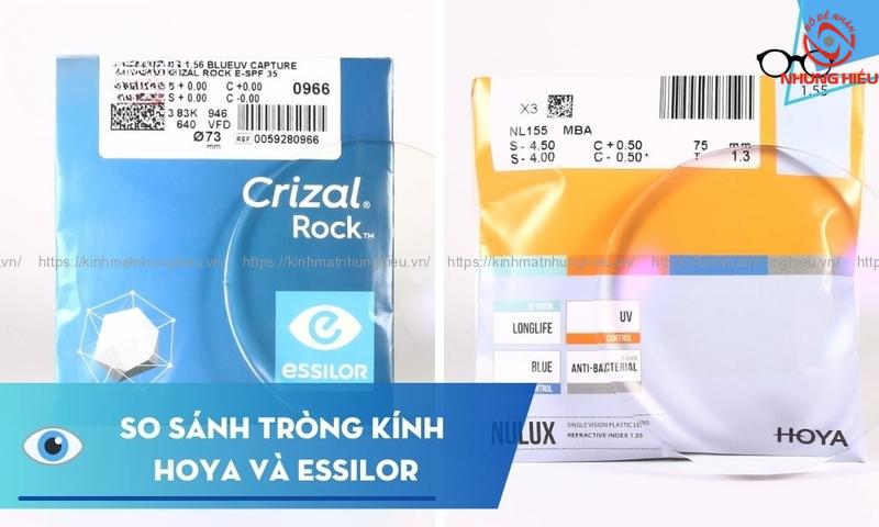 So sánh tròng kính Hoya và Essilor