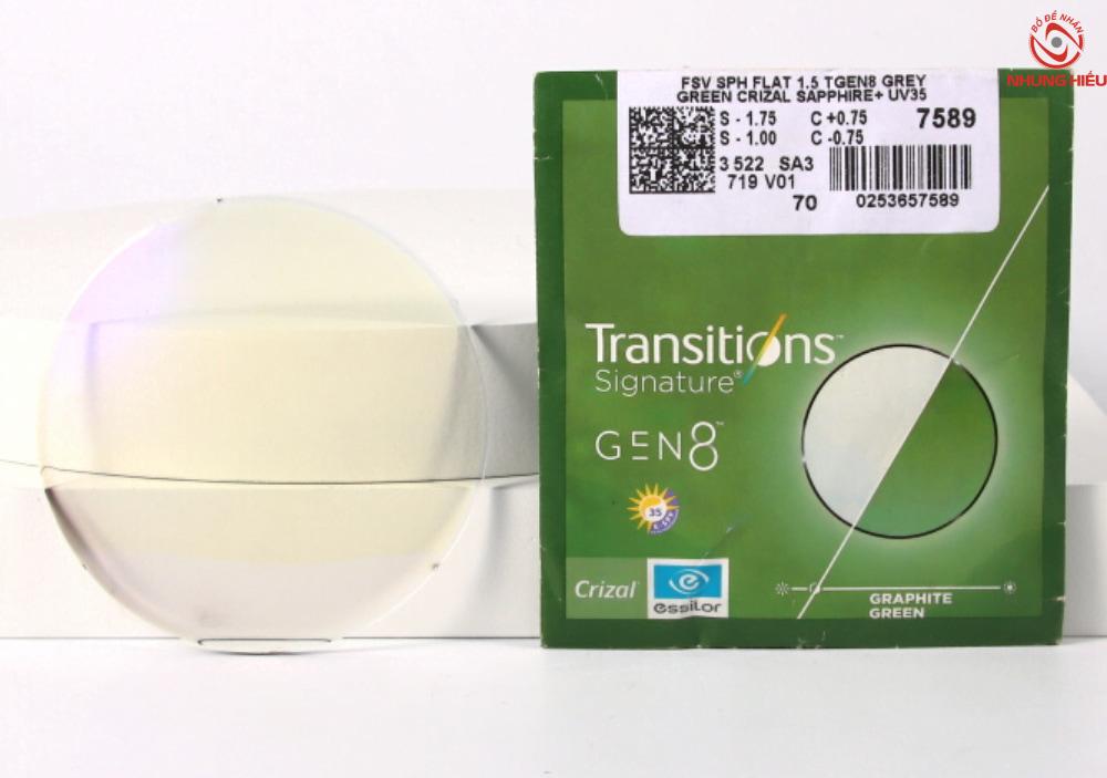 Tròng kính Essilor Transitions Gen 8