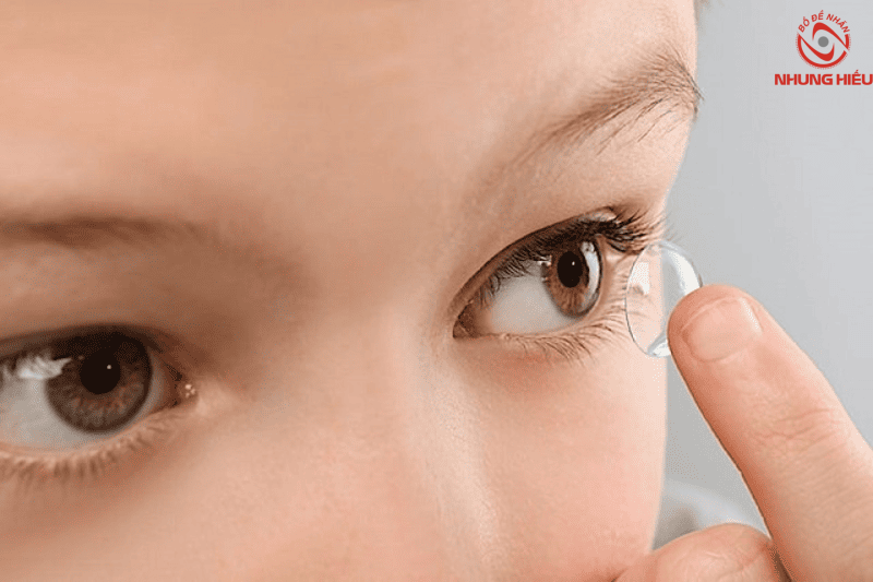 Đeo kính áp tròng để giúp mắt lươn to hơn