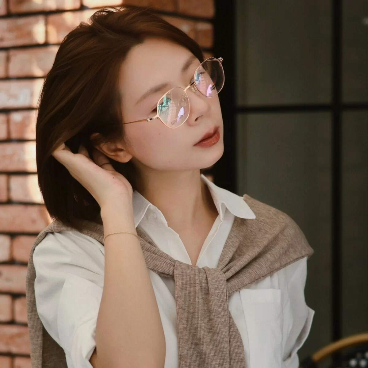 Gọng kính tròn Nobita oversize