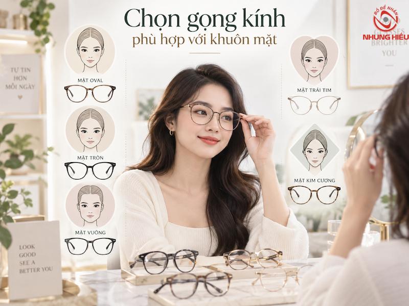 Cách gọng kính phù hợp với khuôn mặt